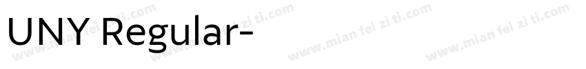 UNY Regular字体转换